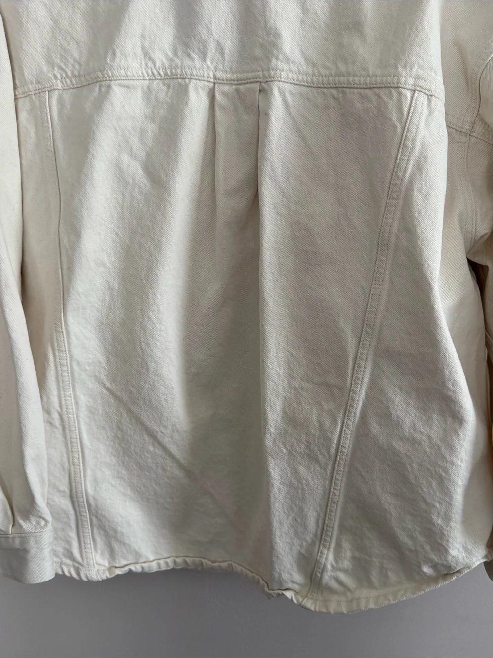 Levi’s Oversized White Denim Jacket Shacket Size XL